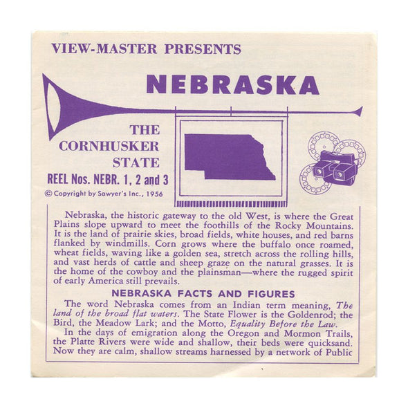 9 ANDREW - Nebraska - View-Master 3 Reel Economy Packet - vintage - NEBR-1,2,3-S3 Packet 3Dstereo 