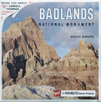 Badlands National Monument - View-Master 3 Reel Packet - vintage - A489-G1A Packet 3dstereo 