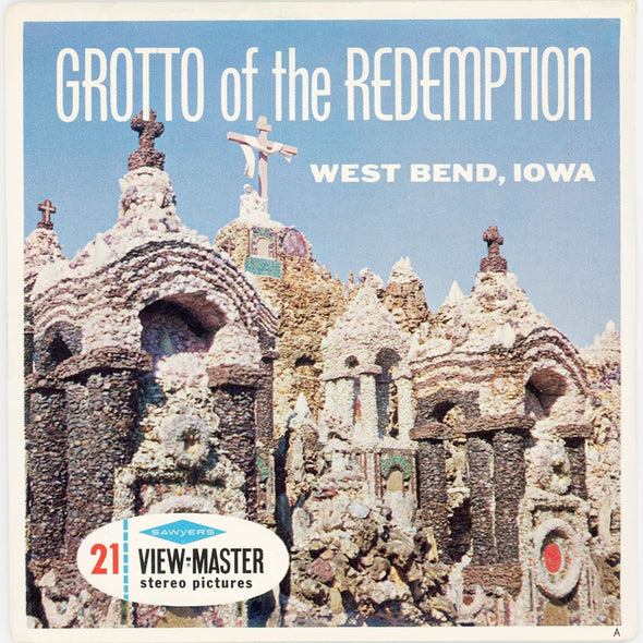 Grotto of the Redemption - West Bend, Iowa - View-Master 3 Reel Packet - 1960s views (A541-S6) Packet 3Dstereo 