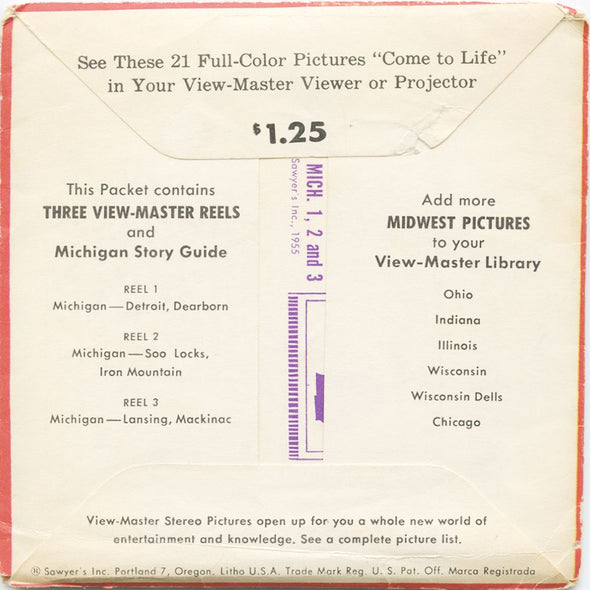 9 ANDREW - Michigan - View-Master 3 Reel Economy Packet - vintage - A580-S4 Packet 3Dstereo 