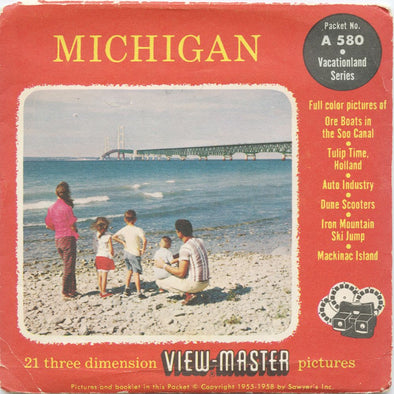 9 ANDREW - Michigan - View-Master 3 Reel Economy Packet - vintage - A580-S4 Packet 3Dstereo 