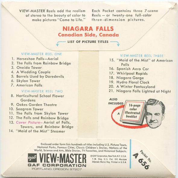 9 ANDREW - Niagara Falls - View-Master 3 Reel Packet - vintage - A656-G1B Packet 3Dstereo 