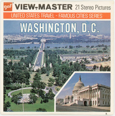 Washington, D.C - ViewMaster 3 Reel Packet - 1970s views - vintage 3Dstereo 