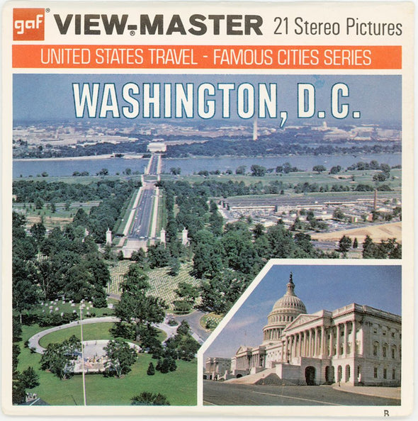 Washington, D.C - ViewMaster 3 Reel Packet - 1970s views - vintage 3Dstereo 