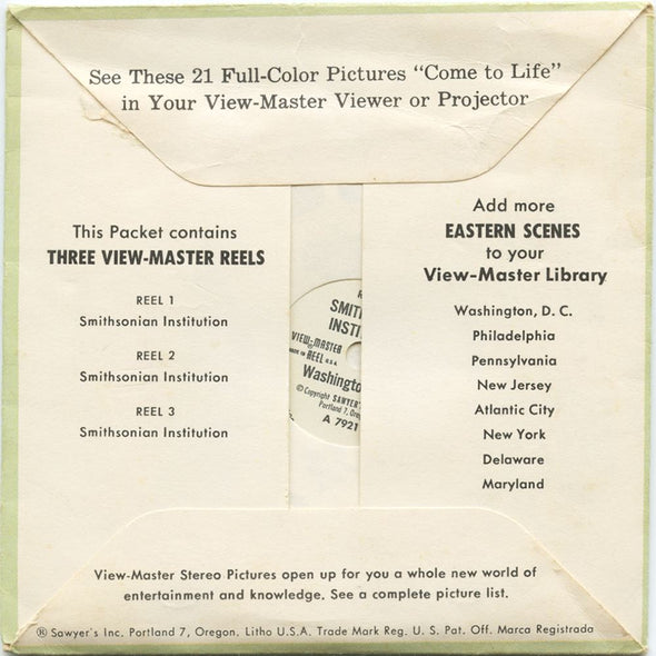 5 ANDREW - Smithsonian Institution - View-Master 3 Reel Packet - vintage - A792-S4 Packet 3dstereo 