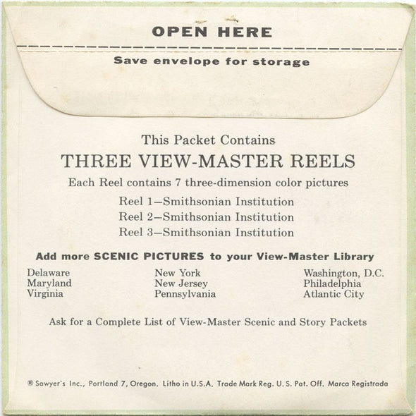 9 ANDREW - Smithsonian Institution - View-Master 3 Reel Economy Packet - vintage - A792-S4 Packet 3Dstereo 
