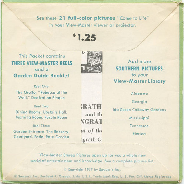 9 ANDREW - Bellingrath Gardens - View-Master 3 Reel Economy Packet - vintage - A930-S4 Packet 3Dstereo 