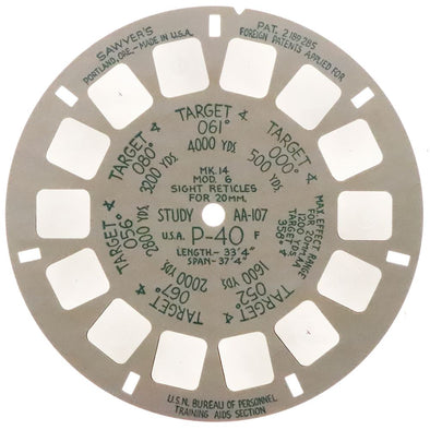 A-ANDREW - AA-107 - Military Range Estimation Study Reel - P-40 - naval aviation reel - vintage Reels 3Dstereo.com 