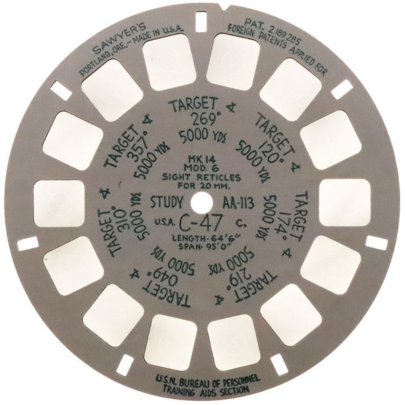 A-ANDREW - AA-113 - Military Range Estimation Study Reel - C-47 - naval aviation reel - vintage Reels 3Dstereo.com 