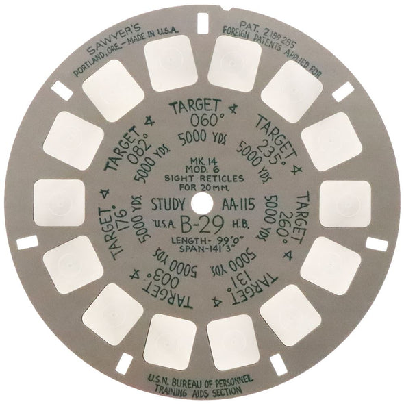 AA-115 - Military Range Estimation Study Reel - Boeing B-29 Superfortress- naval aviation reel - vintage Reels 3Dstereo.com 