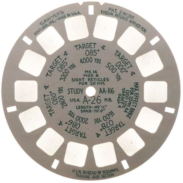 AA-116 - Military Range Estimation Study Reel - Douglas A-26 - naval aviation reel - vintage Reels 3Dstereo.com 