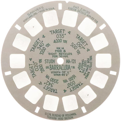 A-ANDREW - AA-121 - Military Range Estimation Study Reel - Barracuda - naval aviation reel - vintage Reels 3Dstereo.com 