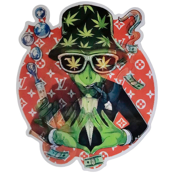 Alien - 2 image Flicker Lenticular Decal Sticker - 6x5 Postcard 3dstereo 