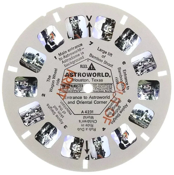 A4231 - Astroworld, Texas - Out of Print - View-Master - Single Reel - vintage Reels 3dstereo 
