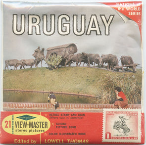 Uruguay - Stamp - View-Master 3 Reel Packet - 1960s views - B069-S6csm Packet 3Dstereo 