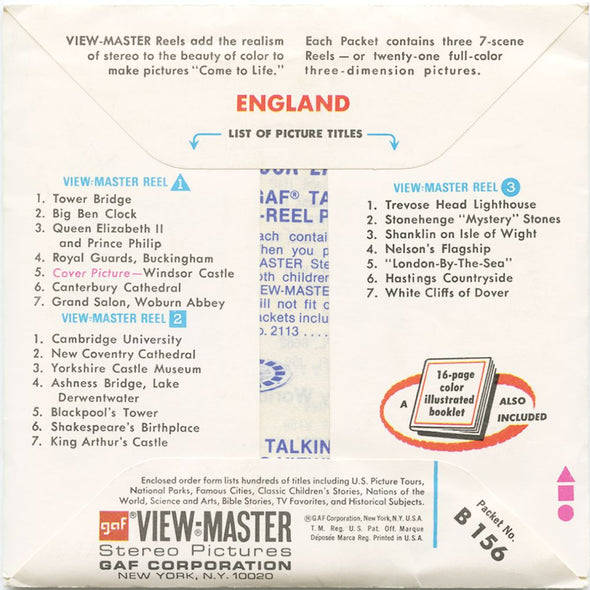 9 ANDREW - England - View-Master 3 Reel Economy Packet - vintage - B156-G3B Packet 3Dstereo 