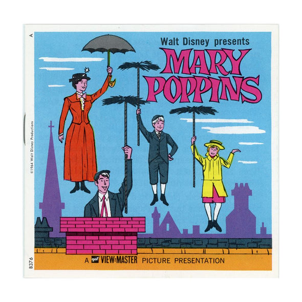 Mary Poppins - View-Master 3 Reel Packet - 1964 - vintage - B376N-G3A Packet 3dstereo 