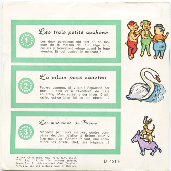 9 ANDREW - Three Little Pigs - View-Master 3 Reel Packet - vintage - B421-F-BG3 Packet 3Dstereo 