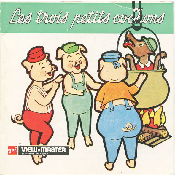 9 ANDREW - Three Little Pigs - View-Master 3 Reel Packet - vintage - B421-F-BG3 Packet 3Dstereo 