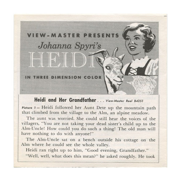 9 ANDREW - Heidi - View-Master 3 Reel Packet - vintage - B425-S5 Packet 3Dstereo 