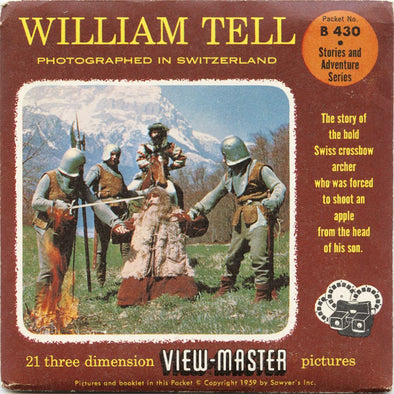 5 ANDREW - William Tell - View-Master 3 Reel Packet - vintage - B430-S4 Packet 3dstereo 