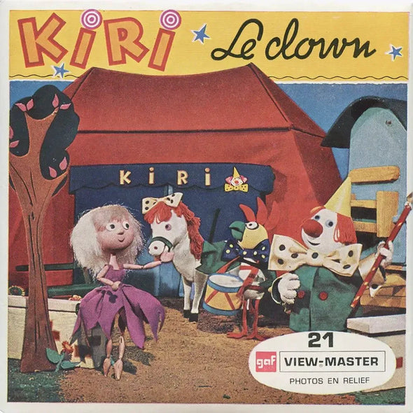 2ANDREW - Kiki Le Clown - View-Master 3 Reel Packet - vintage - (B449-BGO) Packet 3Dstereo 