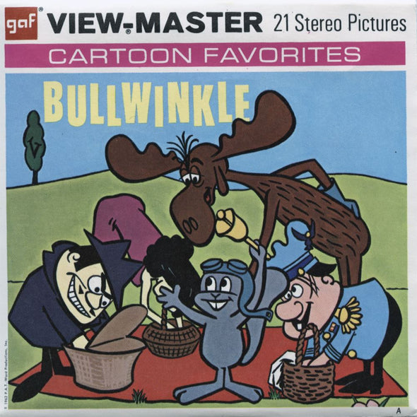 Bullwinkle Show - with Dudley Do Right - View-Master - Vintage - 3 Reel Packet - 1970s views - B515 packet 3Dstereo 