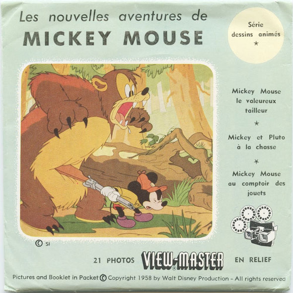 11 ANDREW - Mickey Mouse - View-Master 3 Reel Packet - vintage - B528-BS3 Packet 3Dstereo 