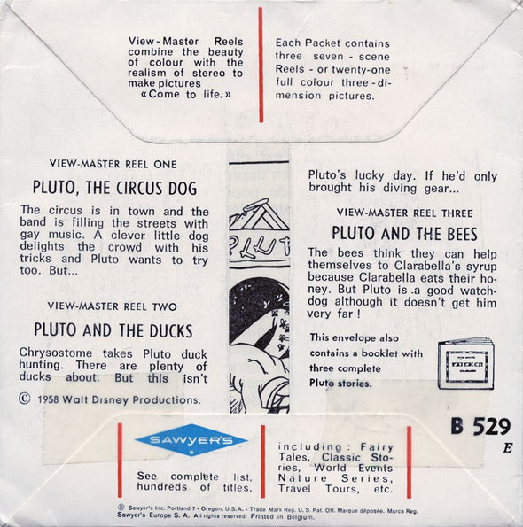 10 ANDREW - Pluto - View-Master 3 Reel Packet - 1959 - vintage - B529-E-BS6 Packet 3Dstereo 