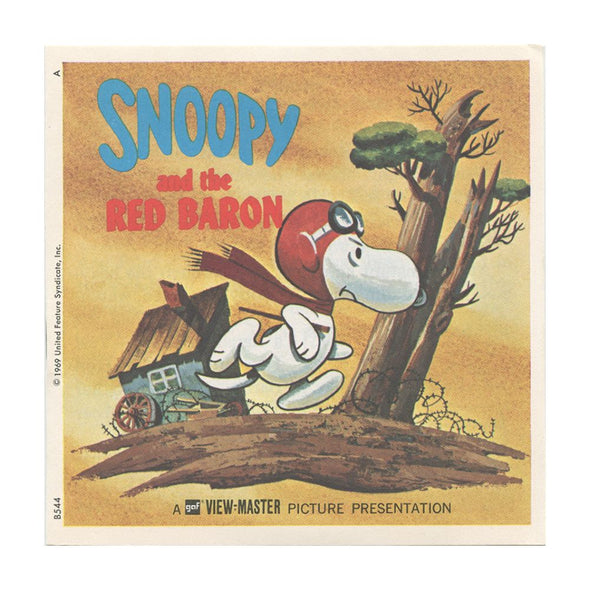 9 ANDREW - Snoopy and the Red Baron - View-Master 3 Reel Packet - vintage - B544-G3A Packet 3Dstereo 