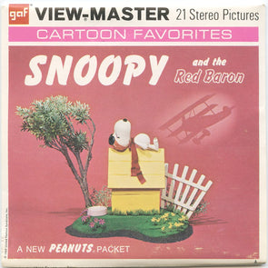 9 ANDREW - Snoopy and the Red Baron - View-Master 3 Reel Packet - vintage - B544-G3A Packet 3Dstereo 