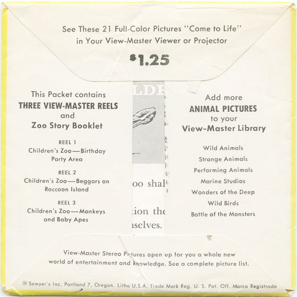 9 ANDREW - Children's Zoo - View-Master 3 Reel Packet - vintage - B617-S4 Packet 3Dstereo 