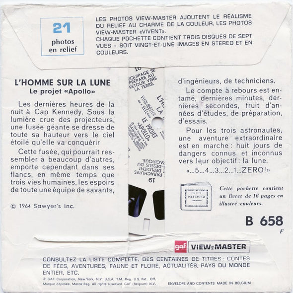 11 ANDREW - le projet apollo - View-Master 3 Reel Economy Packet - vintage - B658F-BG1 Packet 3dstereo 