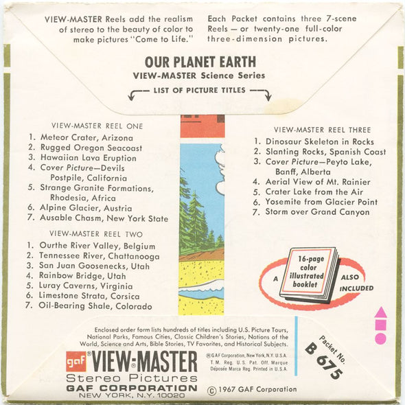11 ANDREW - Our Planet Earth - View-Master 3 Reel Economy Packet - vintage - B675-G3A Packet 3dstereo 