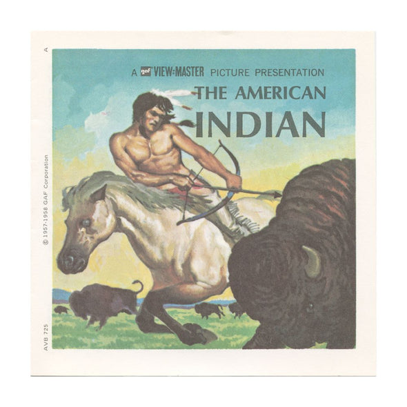 9 ANDREW - The American Indian - View-Master 3 Reel Economy Packet - vintage - B725-G3A Packet 3Dstereo 