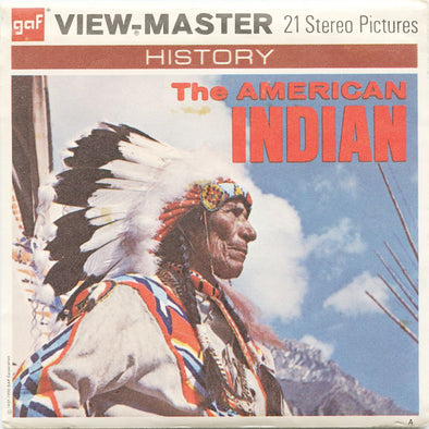 9 ANDREW - The American Indian - View-Master 3 Reel Economy Packet - vintage - B725-G3A Packet 3Dstereo 