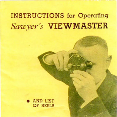1st Edition - Sawyer's Instructions for Model A Viewer and Reel List Instructions 3dstereo 