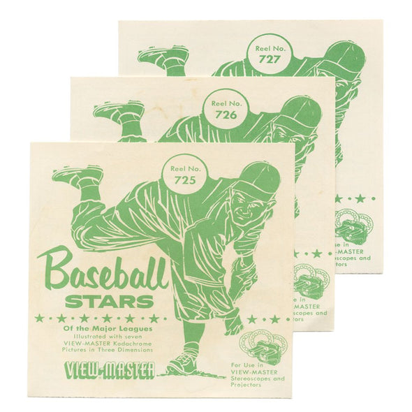 9 ANDREW - Baseball Stars - View-Master 3 Reel Economy Packet - vintage - 725,726,727-S1 Packet 3Dstereo 