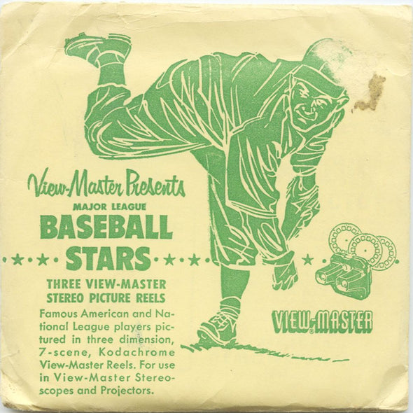 9 ANDREW - Baseball Stars - View-Master 3 Reel Economy Packet - vintage - 725,726,727-S1 Packet 3Dstereo 