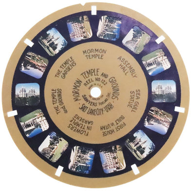 Salt Lake City - Mormon Temple and Grounds, Utah - View-Master Blue-Ring Reel - vintage - (BR-122c) Reels 3dstereo 