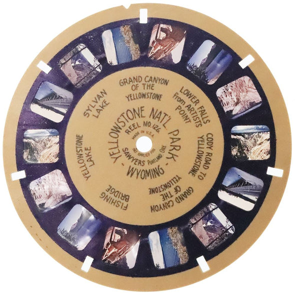 Yellowstone Nat'l Park - Wyoming - View-Master Blue-Ring Reel - vintage - (BR-126c) Reels 3dstereo 