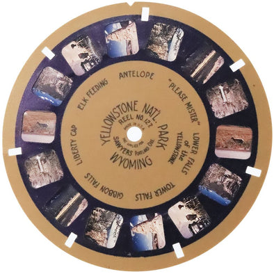 Yellowstone Nat'l Park - Wyoming - View-Master Blue-Ring Reel - vintage - (BR-127c) Reels 3dstereo 