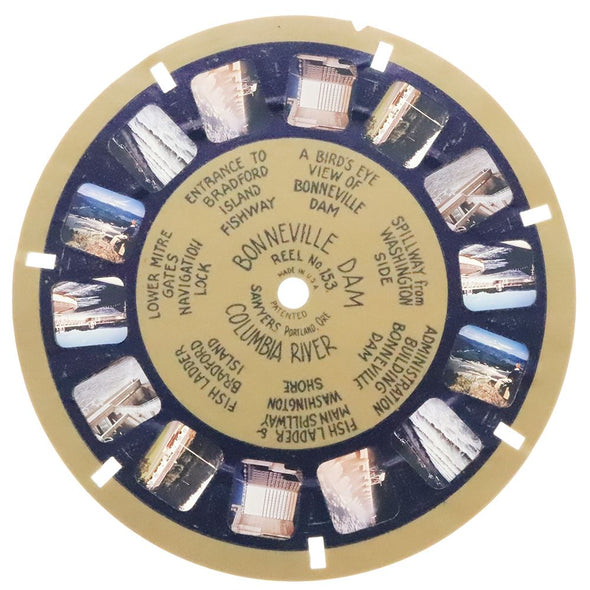 7 ANDREW - Bonneville Dam, Columbia River - View-Master Blu Ring Reel - vintage - (BR-153c) Reels 3dstereo 