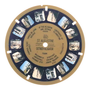 St. Augustine -Ostrich Alligator - View-Master -Blue Ring - Reel (BR-160nx) Reels 3dstereo 