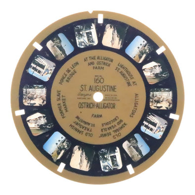 St. Augustine -Ostrich Alligator - View-Master -Blue Ring - Reel (BR-160nx) Reels 3dstereo 