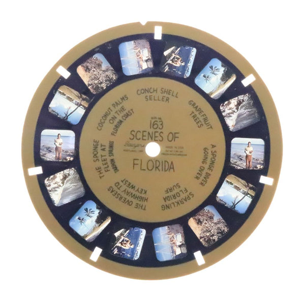 Scenes of Florida - View-Master -Blue Ring - Reel (BR-163n) Reels 3dstereo 