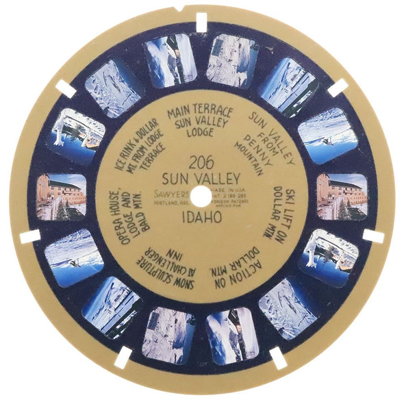 7 ANDREW - Sun Valley Idaho - View-Master Blue Ring Reel - vintage (BR-206n) Reels 3dstereo 