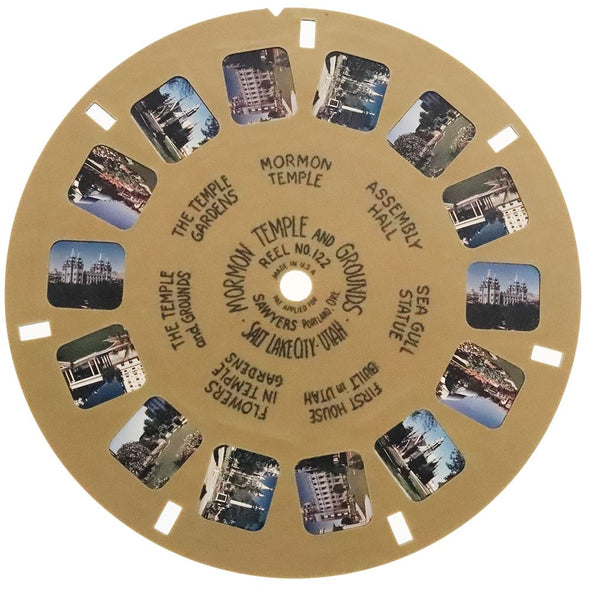 Salt Lake City - Mormon Temple and Grounds - Utah - View-Master Buff Reel - vintage - (BUF-122c) Reels 3dstereo 