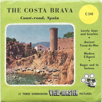 The Costa Brava - View-Master 3 Reel Packet - vintage - C240-BS4 Packet 3dstereo 