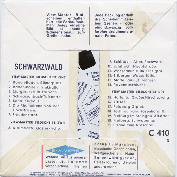 11 ANDREW - Schwarzwald - View-Master 3 Reel Economy Packet - vintage - C410D-BS6 Packet 3dstereo 